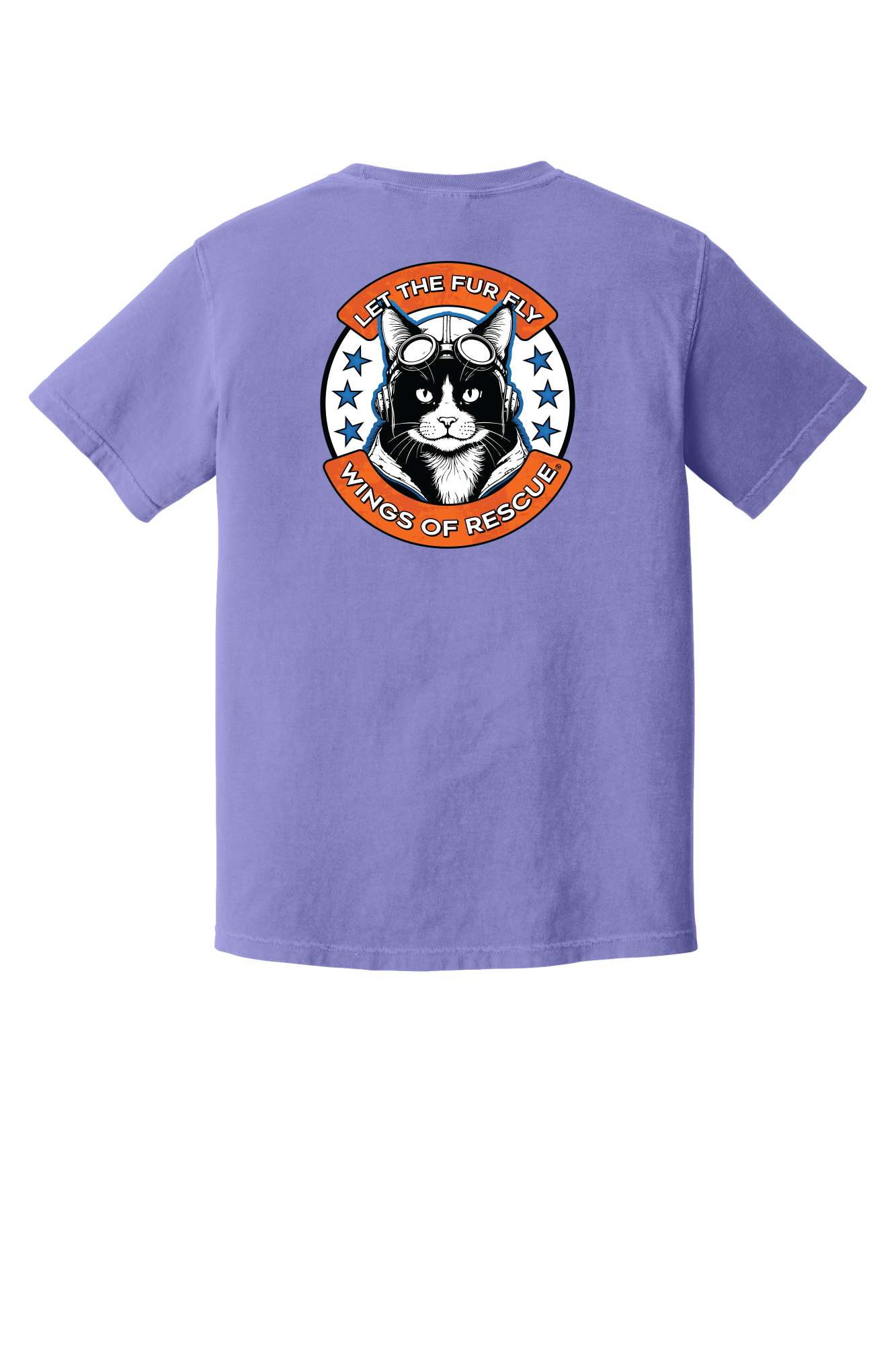 Wings of Rescue Unisex Cat Aviator Garment-Dyed T-shirt