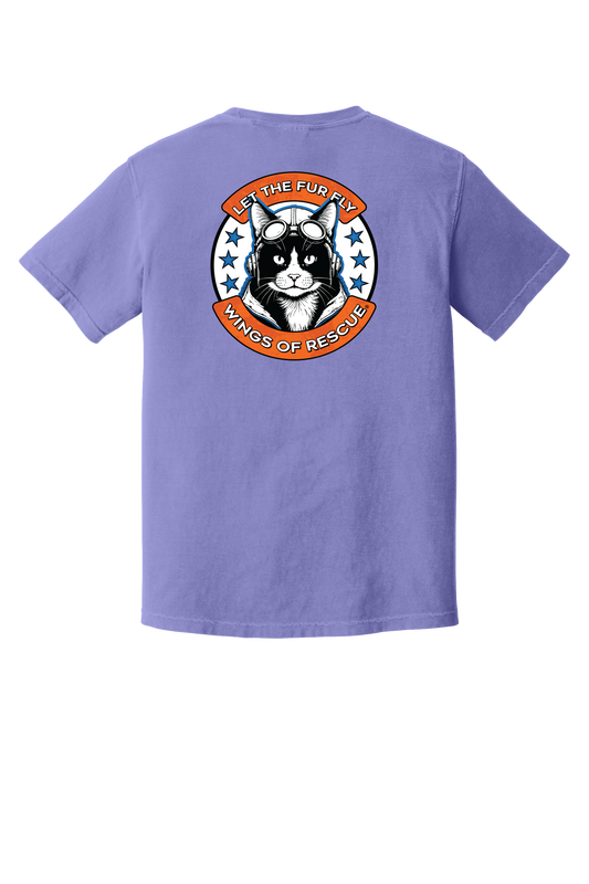 Wings of Rescue Unisex Cat Aviator Garment-Dyed T-shirt