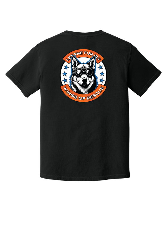 Wings of Rescue Unisex Dog Aviator Garment-Dyed T-shirt