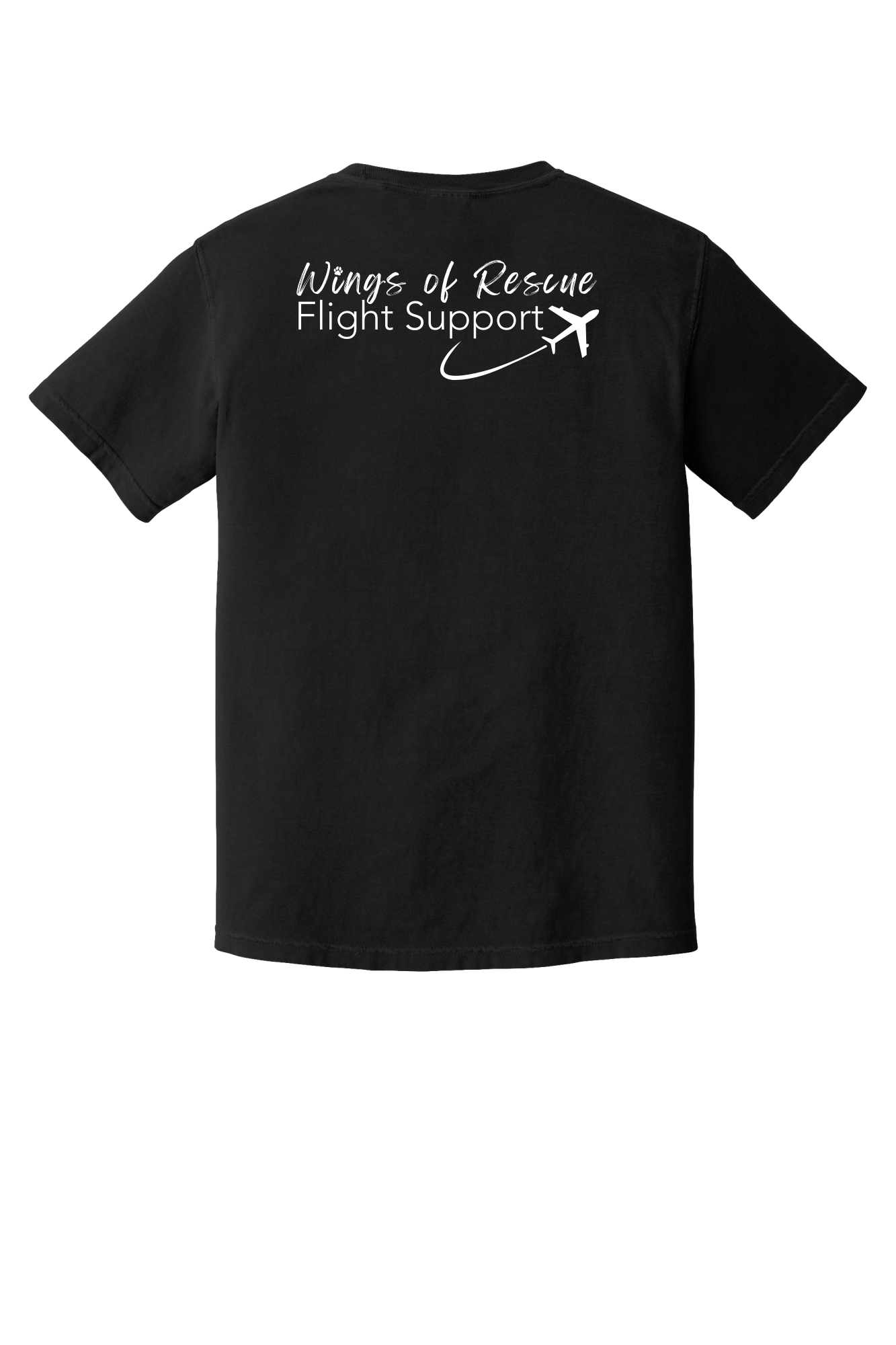 Wings of Rescue Flight Support Unisex Garment-Dyed Heavyweight Cotton Tee