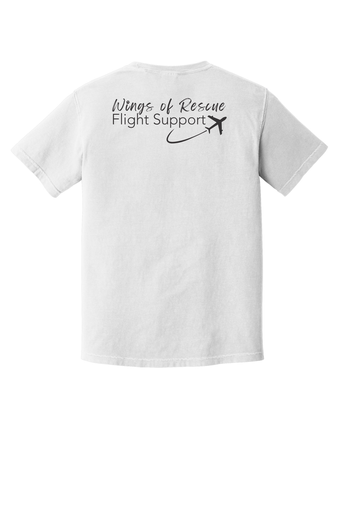 Wings of Rescue Flight Support Unisex Garment-Dyed Heavyweight Cotton Tee