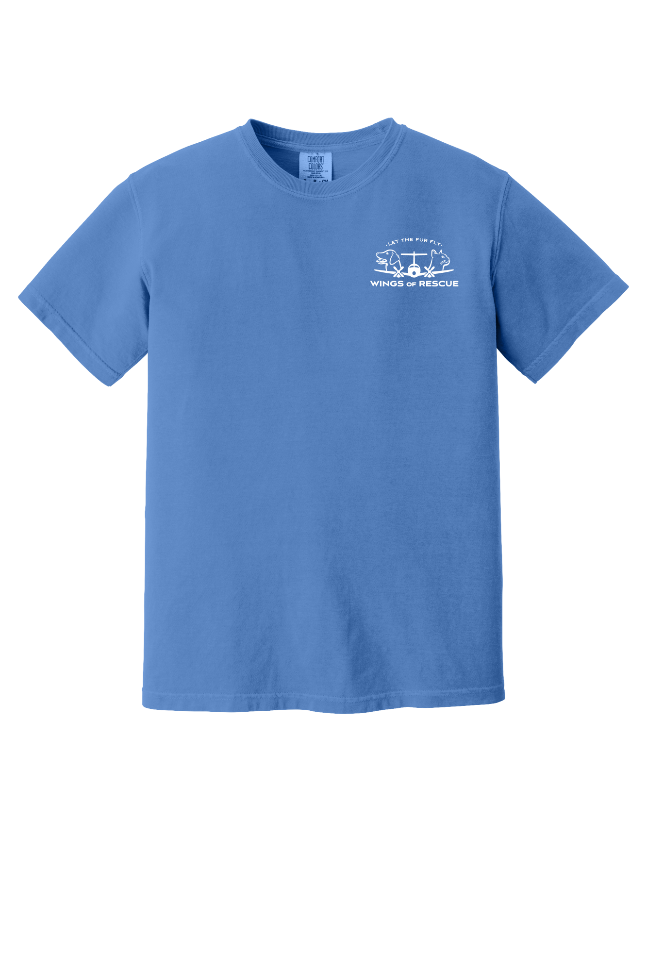 Wings of Rescue Flight Support Unisex Garment-Dyed Heavyweight Cotton Tee