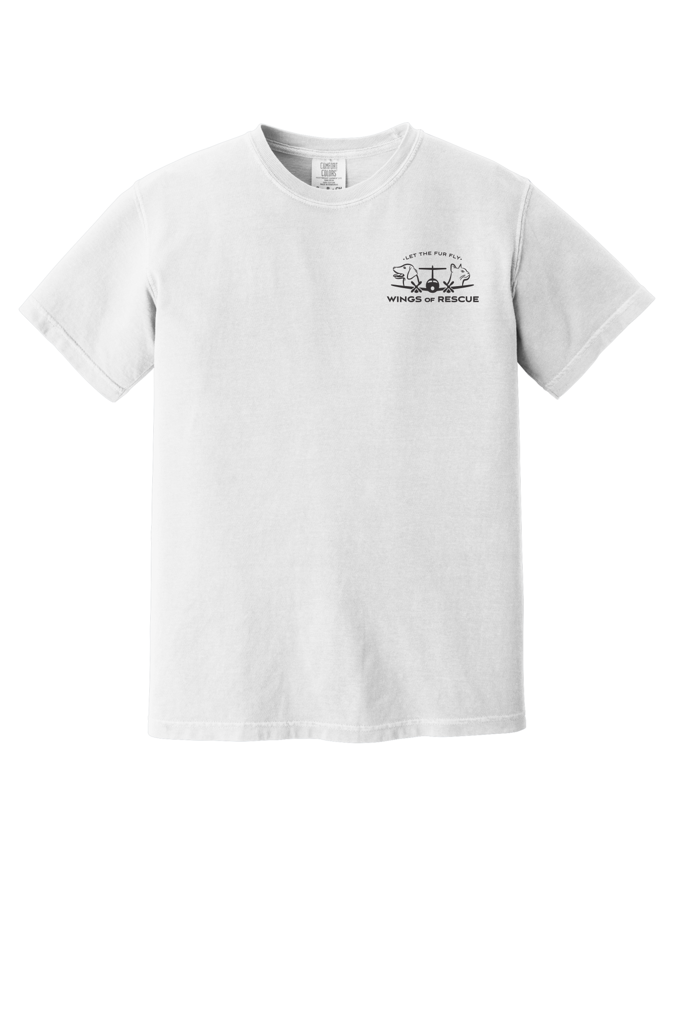 Wings of Rescue Flight Support Unisex Garment-Dyed Heavyweight Cotton Tee