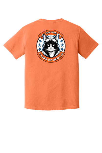 Wings of Rescue Unisex Cat Aviator Garment-Dyed T-shirt