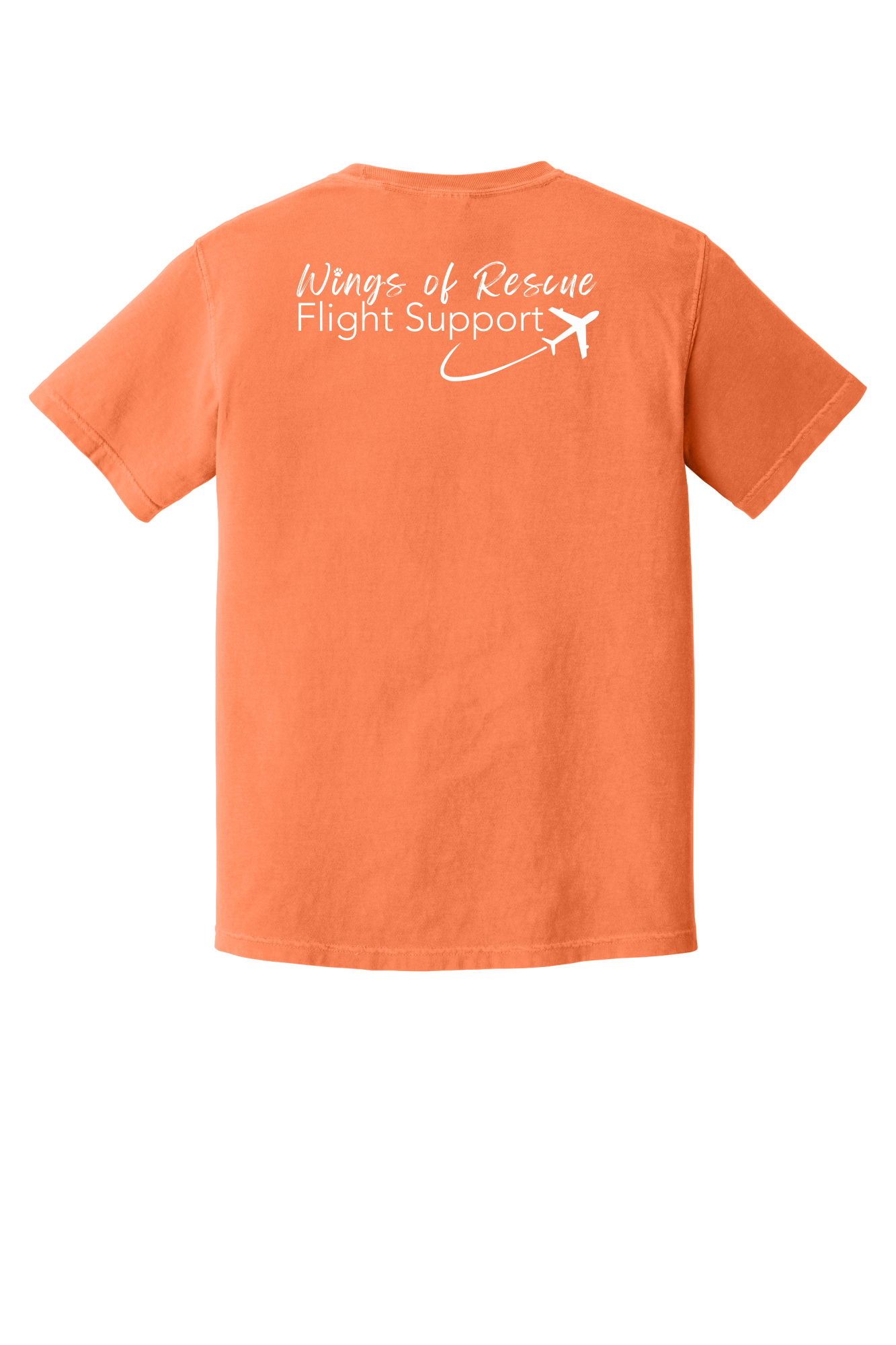 Wings of Rescue Flight Support Unisex Garment-Dyed Heavyweight Cotton Tee