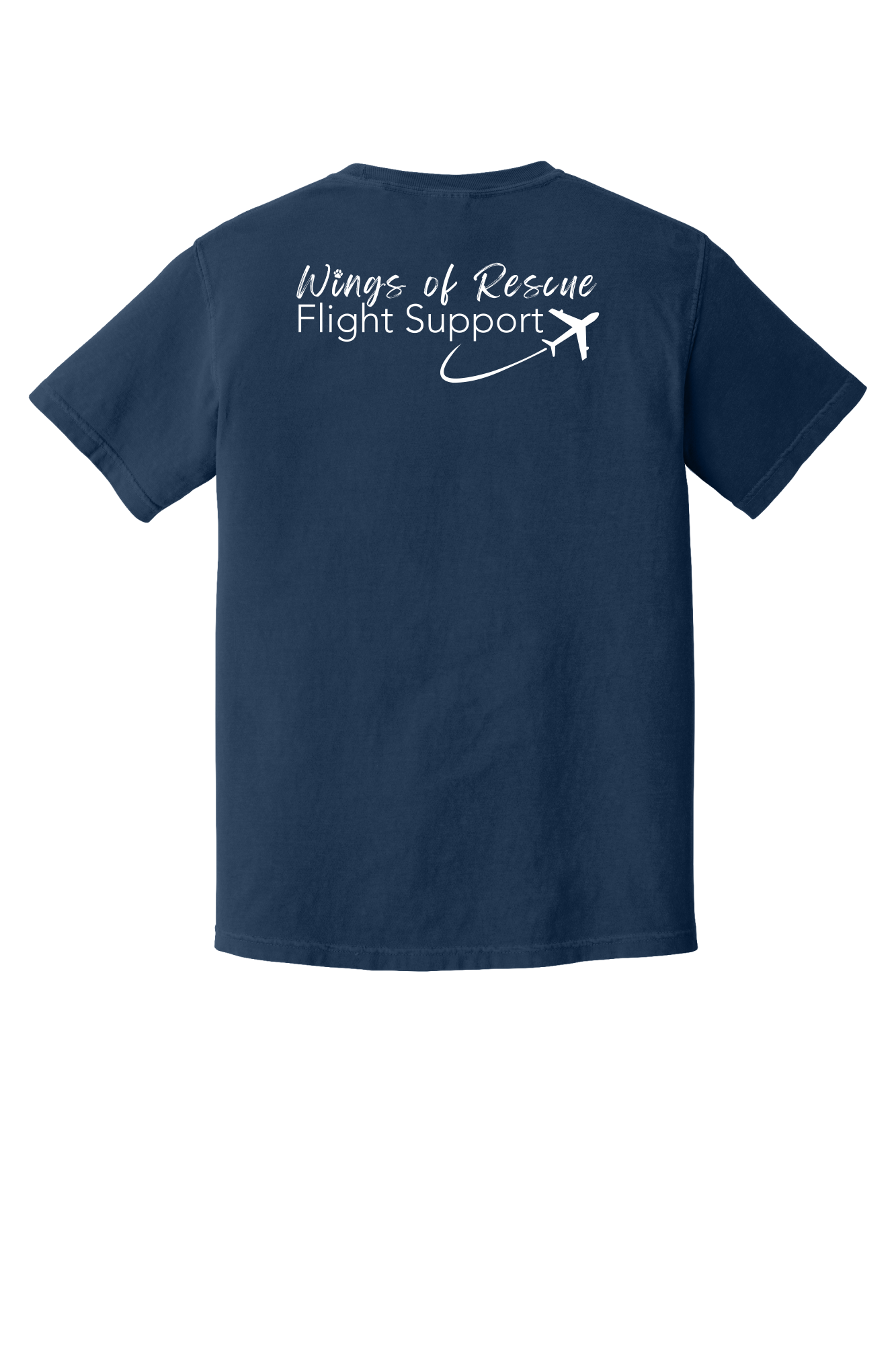 Wings of Rescue Flight Support Unisex Garment-Dyed Heavyweight Cotton Tee