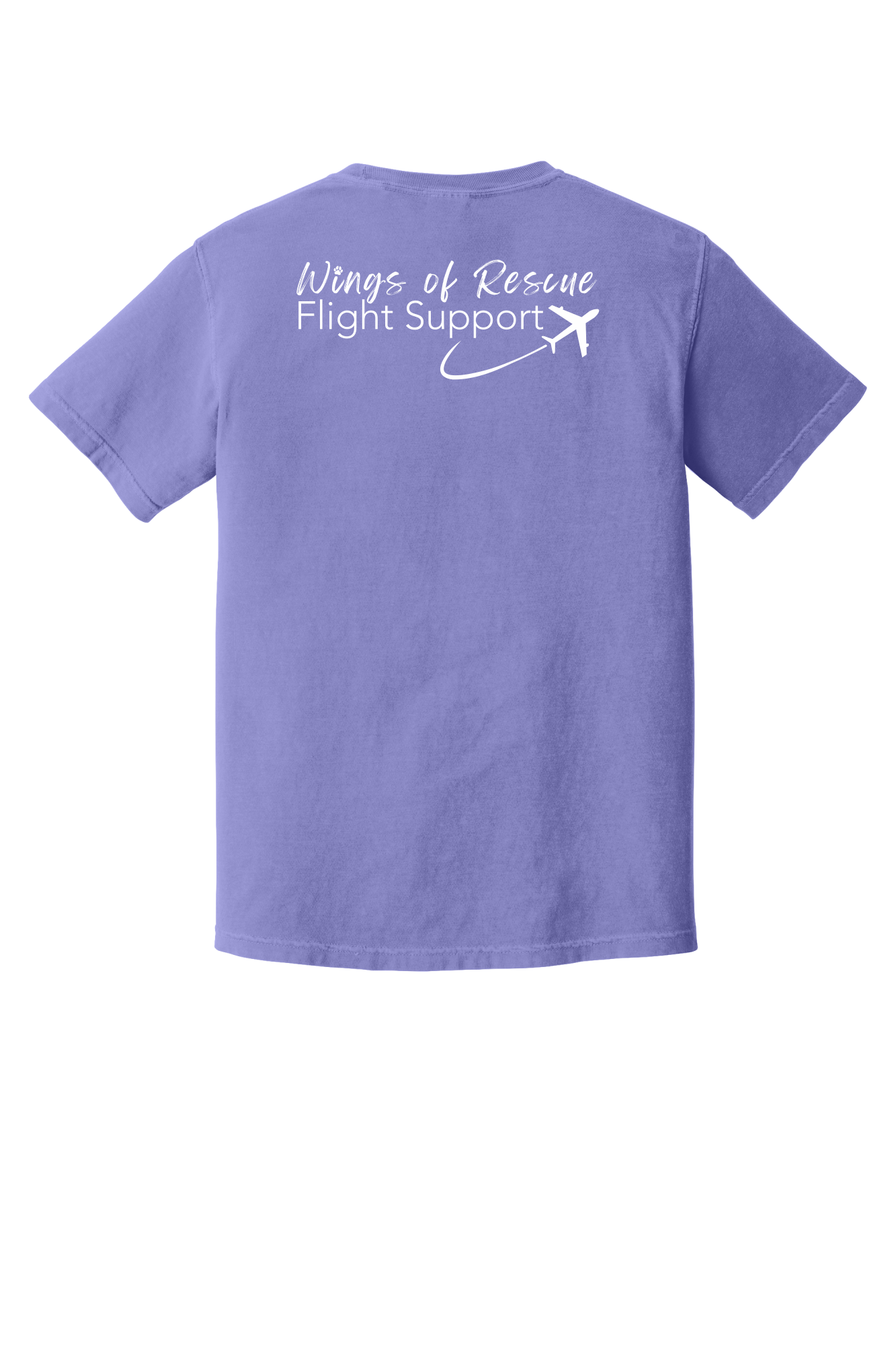 Wings of Rescue Flight Support Unisex Garment-Dyed Heavyweight Cotton Tee